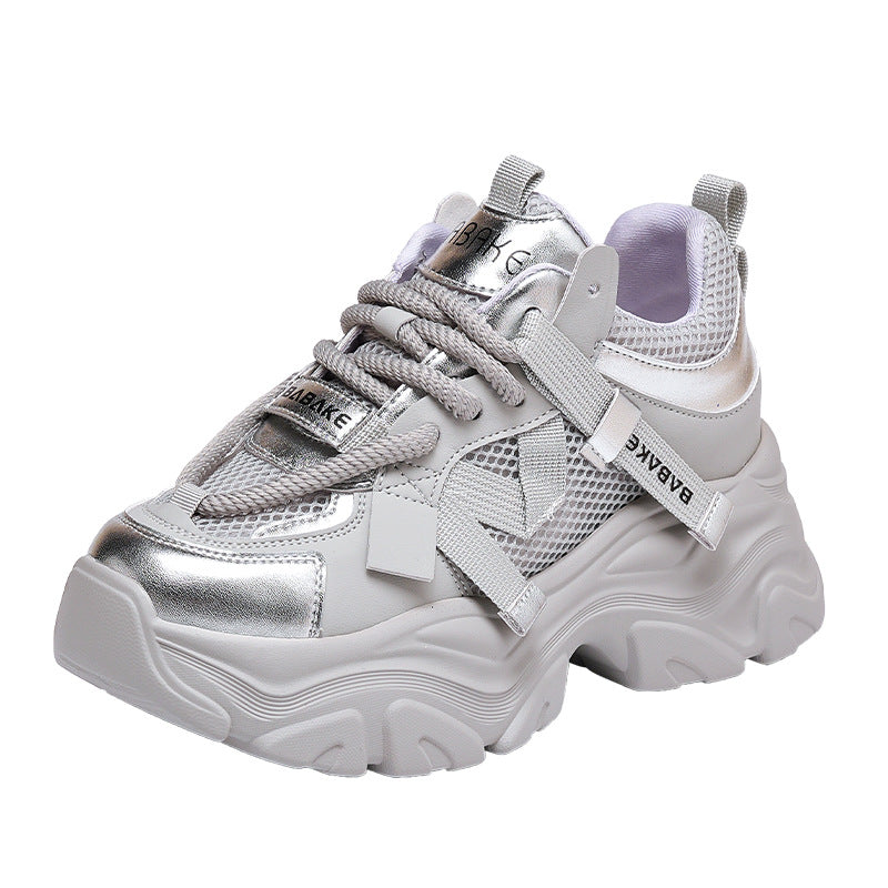 Women's Mesh Breathable Clunky Summer Fashion Platform Sneakers