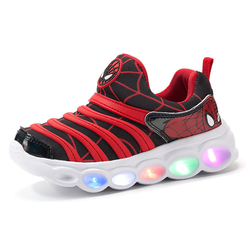 Children's Caterpillar Boys Luminous Light Mesh Breathable Kid's Sneakers