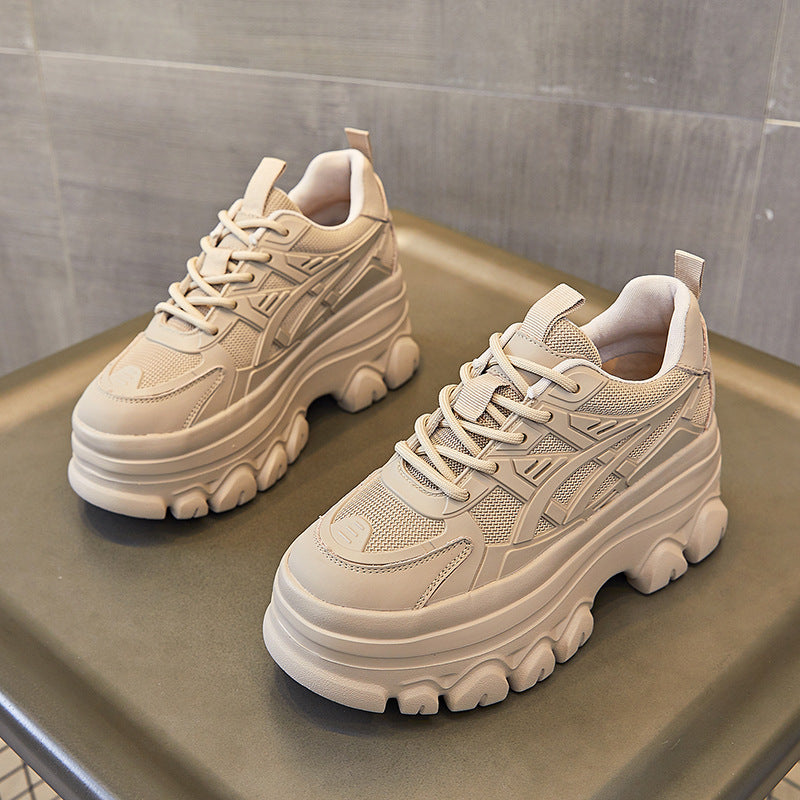 Women's Bottom Height Increasing Insole Dad Fleece Trendy Women's Sports Shoes