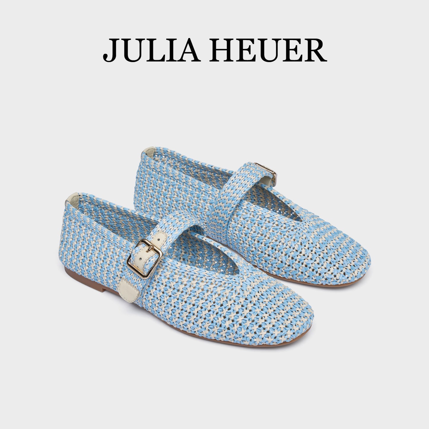 Women's Julia Woven Grass Mary Jane Flat Sandals