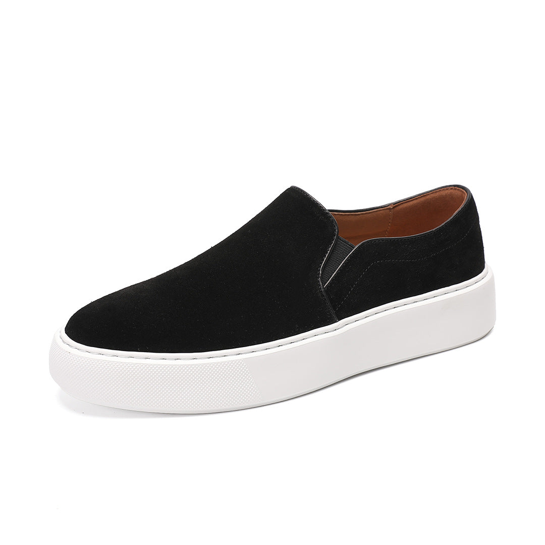 Men's White Breathable Fashion Versatile Slip-on Board Trendy Driving Loafers