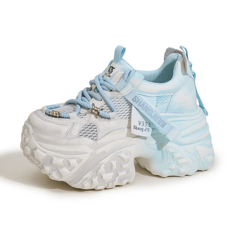 Women's & Men's Daddy Platform Hidden Breathable Mesh Men's Shoes