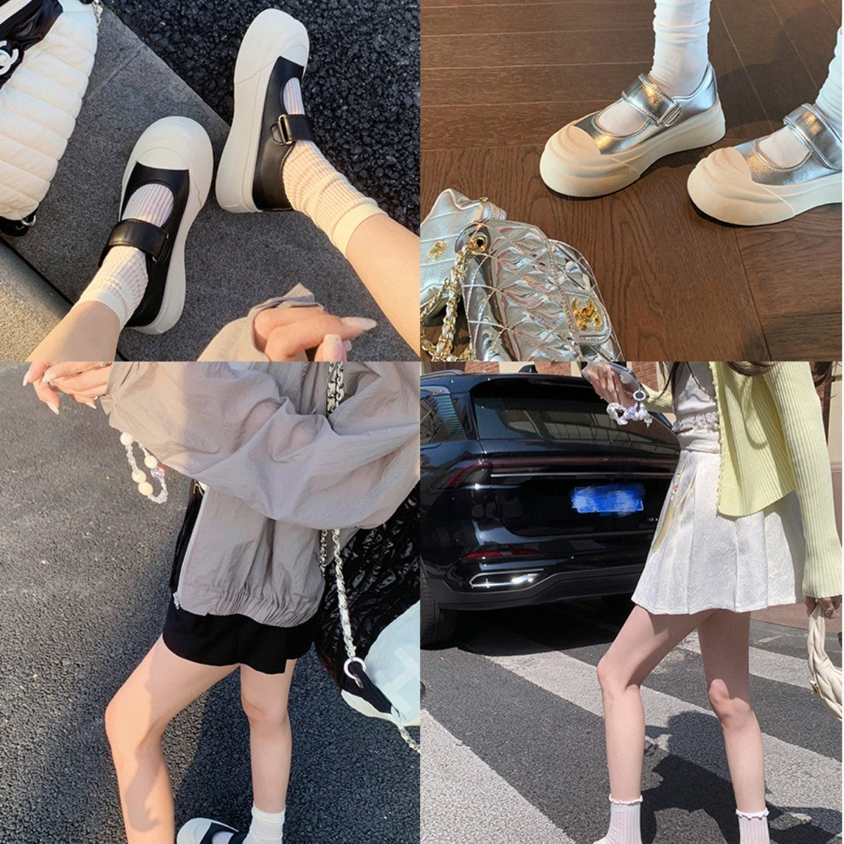 Women's Size To Velcro Big Head Muffin Platform Height Increasing Round Women's Casual Shoes