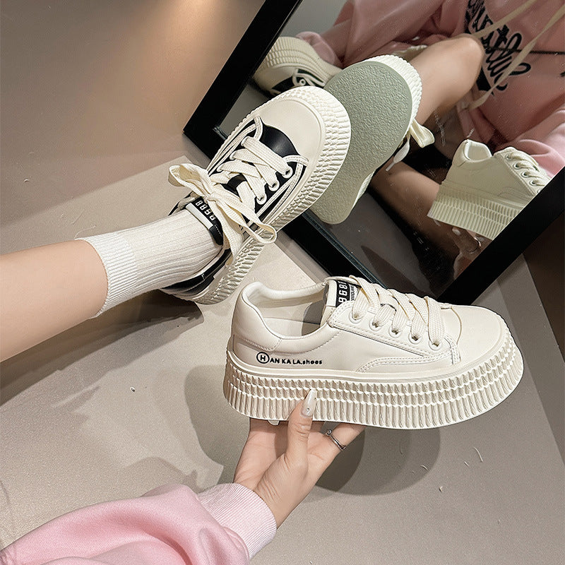 Shape Super Soft Height Increasing Skinny Thick Bottom Korean Style Women's Casual Shoes