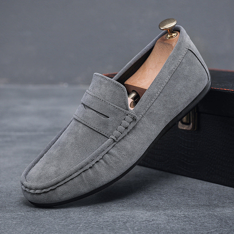 Men's Slip-on Soft Bottom Beanie Suede Driving Casual Shoes