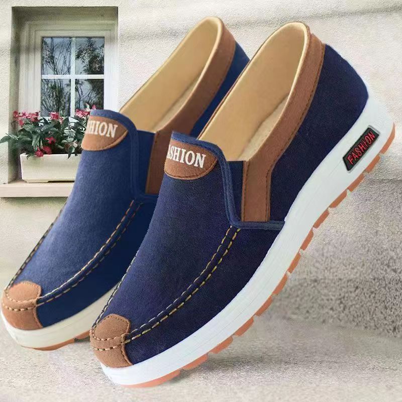 Men's Pumps Slip-on Tendon Sole Dad Canvas Shoes