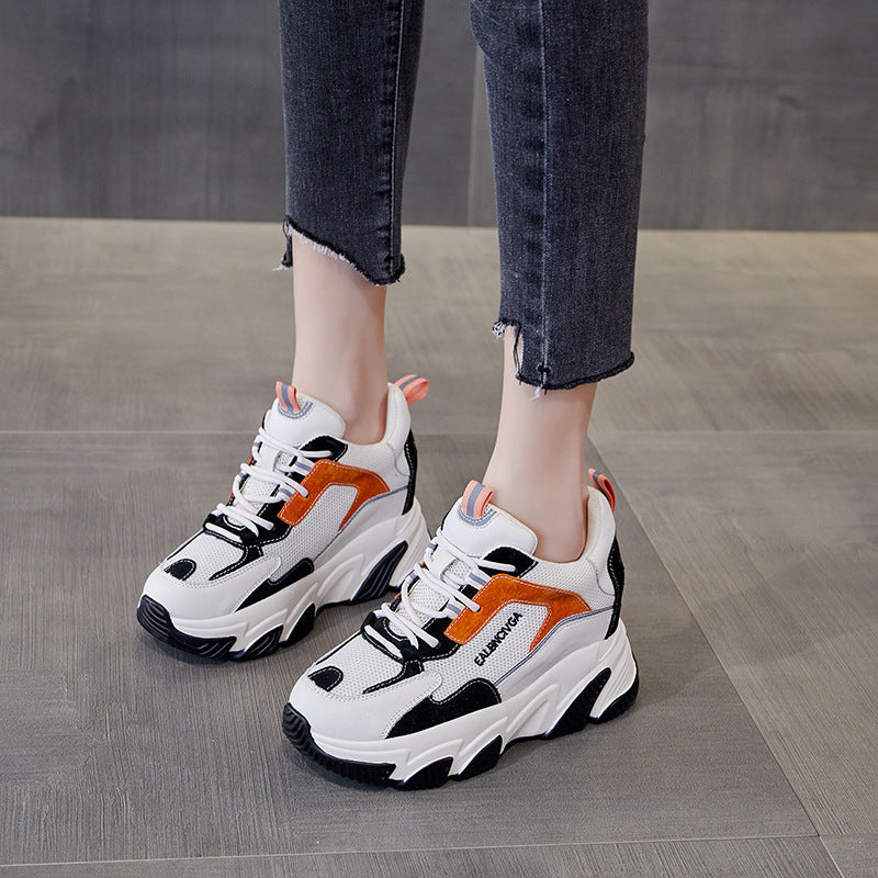 Women's Dad Korean Style Breathable Platform Mesh Surface Small Women's Shoes
