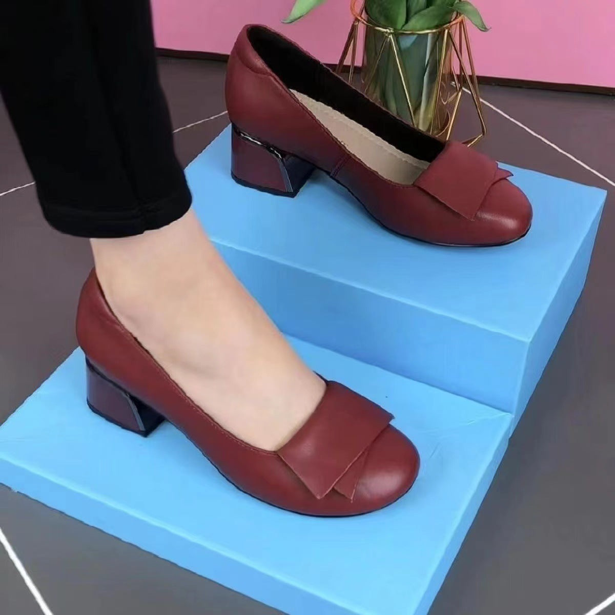 Women's Round Toe Shallow Mouth Flat Soft Bottom Women's Fashion Shoes