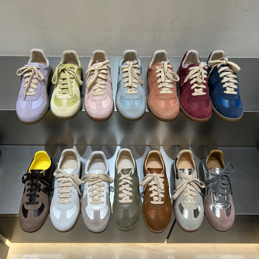 Women's Elk High Version Retro Genuine German Training Round Sneakers