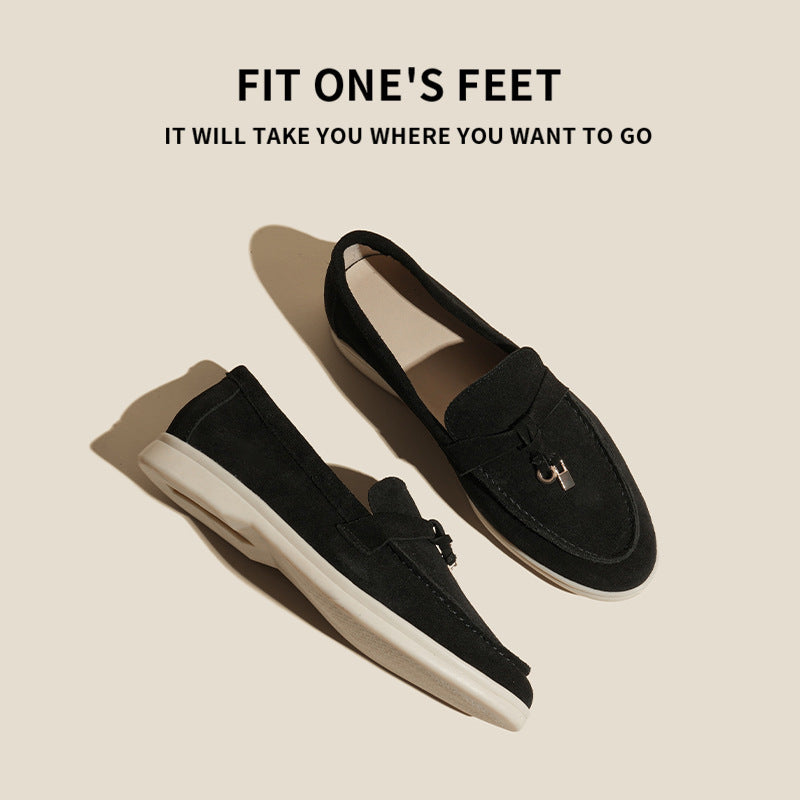 Women's Outdoor Wear Tods Matte British Style Popular Genuine Plus Loafers