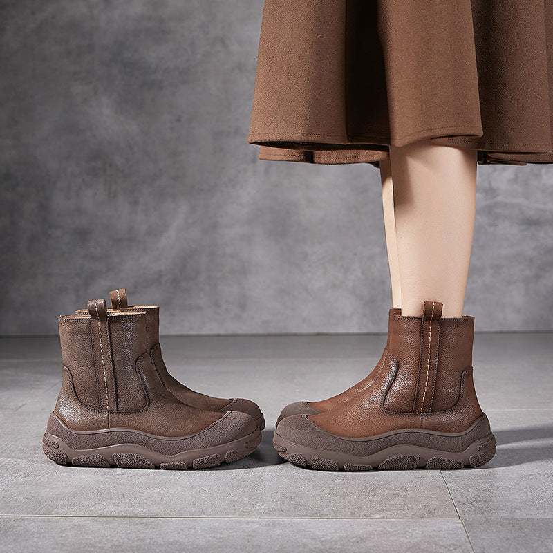 Women's Winter Platform Round Toe Warm Thicker Snow Boots