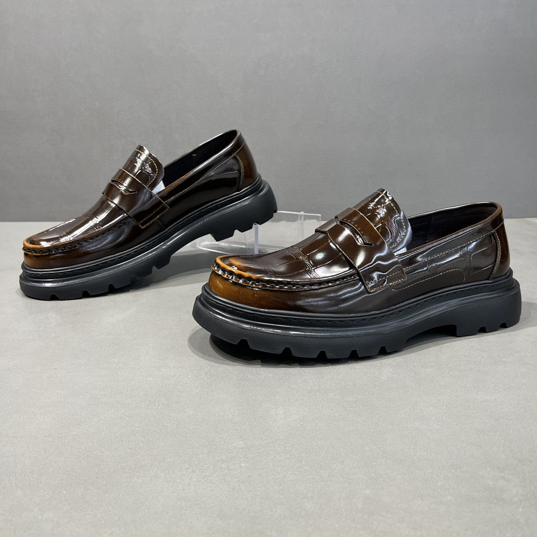 Men's Layer Cowhide Platform Formal British Lightweight Tods Business Loafers/doug Shoes