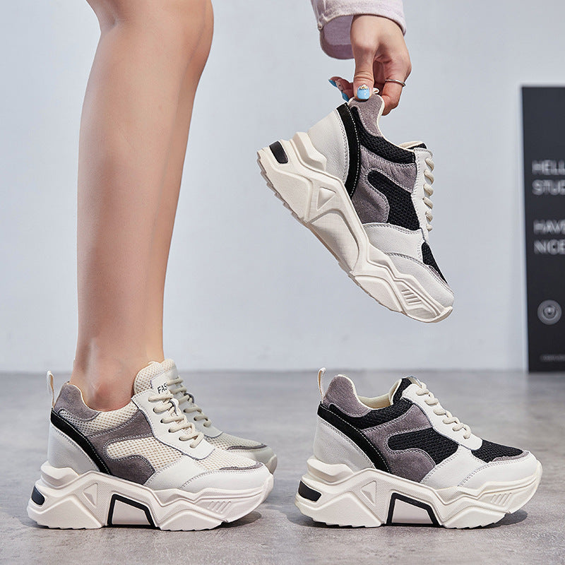Women's Popular Platform Daddy Korean Autumn Invisible Casual Shoes