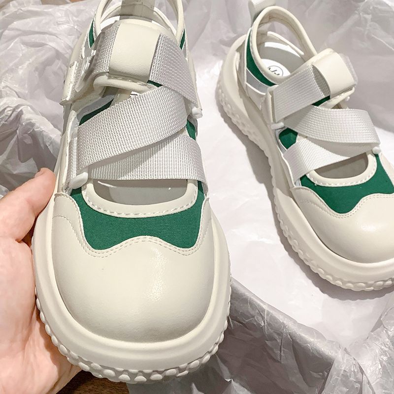 Women's Size Genuine Sports Autumn Velcro Closed Toe Casual Shoes