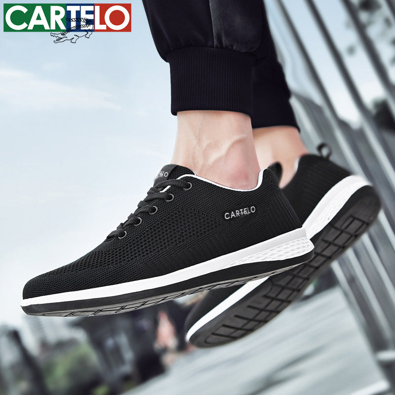 Men's Crocodile Summer Breathable Lightweight Fly Woven Sneakers
