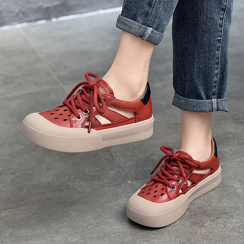 Women's Patchable Toe Cap Mid Low Top Sandals
