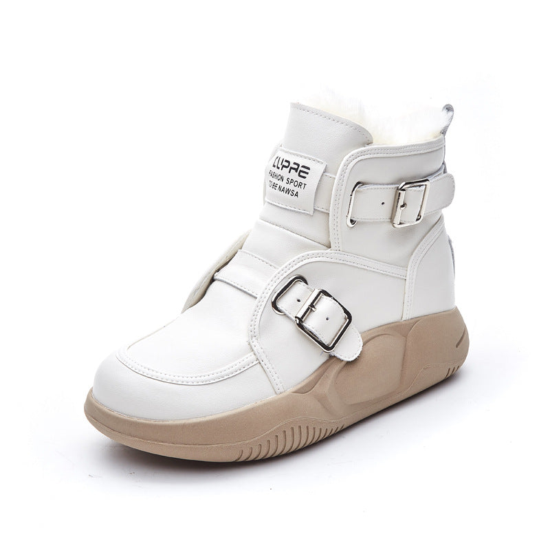 Women's Style Platform Female Fleece-lined Hight Increasing Boots