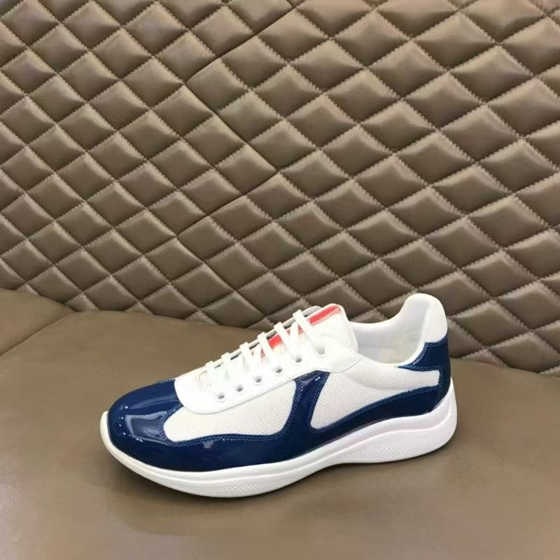 Men's Extra Large Sports First Layer Cowhide Patent Summer Sneakers