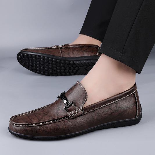 Men's Live Broadcast Plus Size Lazy Driving British Casual Shoes