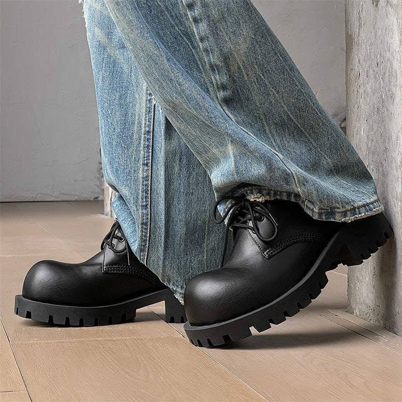 Men's Style Mickey Martin Big Head Derby Leather Shoes