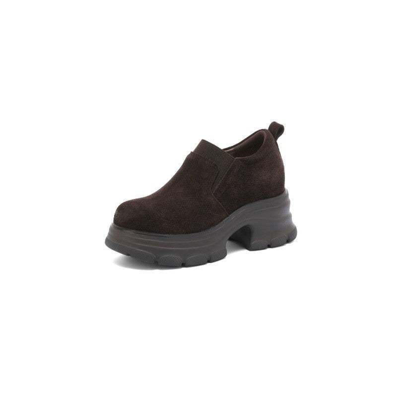 Women's Martin Spring Retro Platform Short Thick Super Popular Fashion Women's Leather Boots