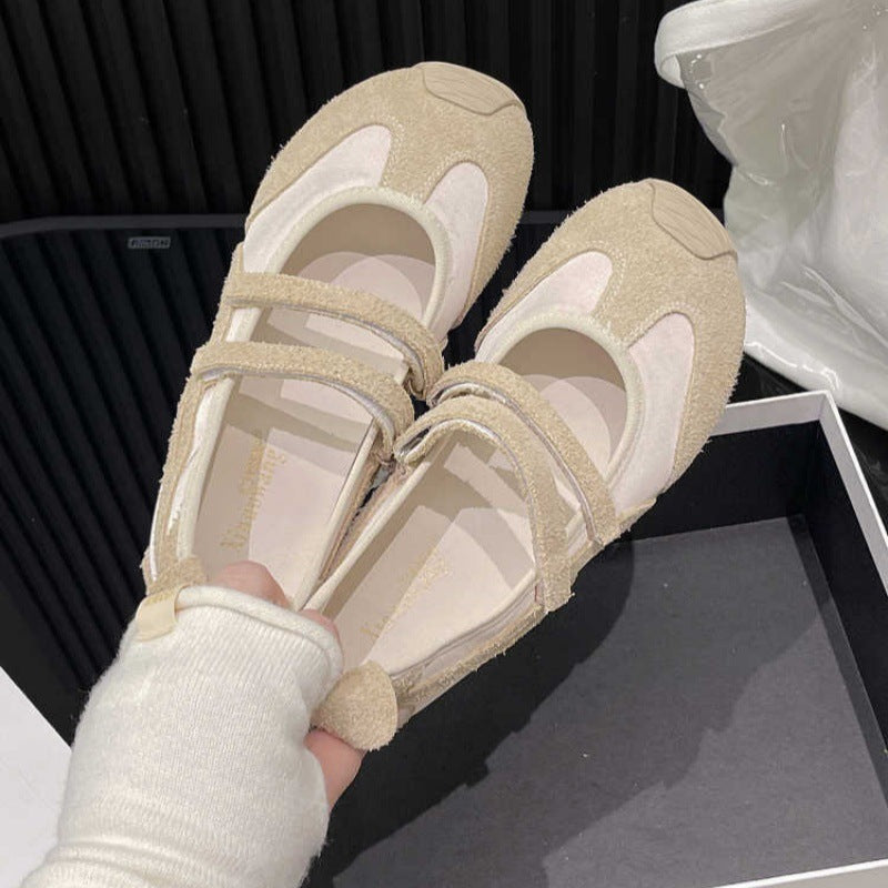 Women's Velcro Low-cut Mary Jane Ballet Style German Sneakers