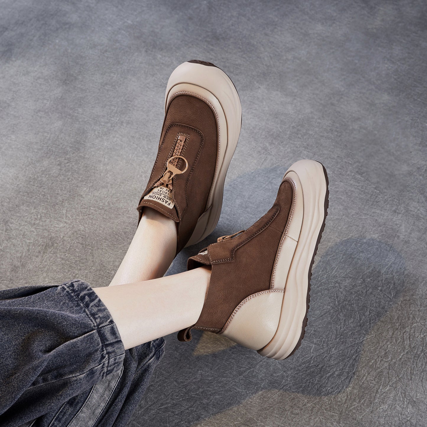 Women's Autumn Genuine Retro Thick-soled Martin Cowhide Women's Leather Boots
