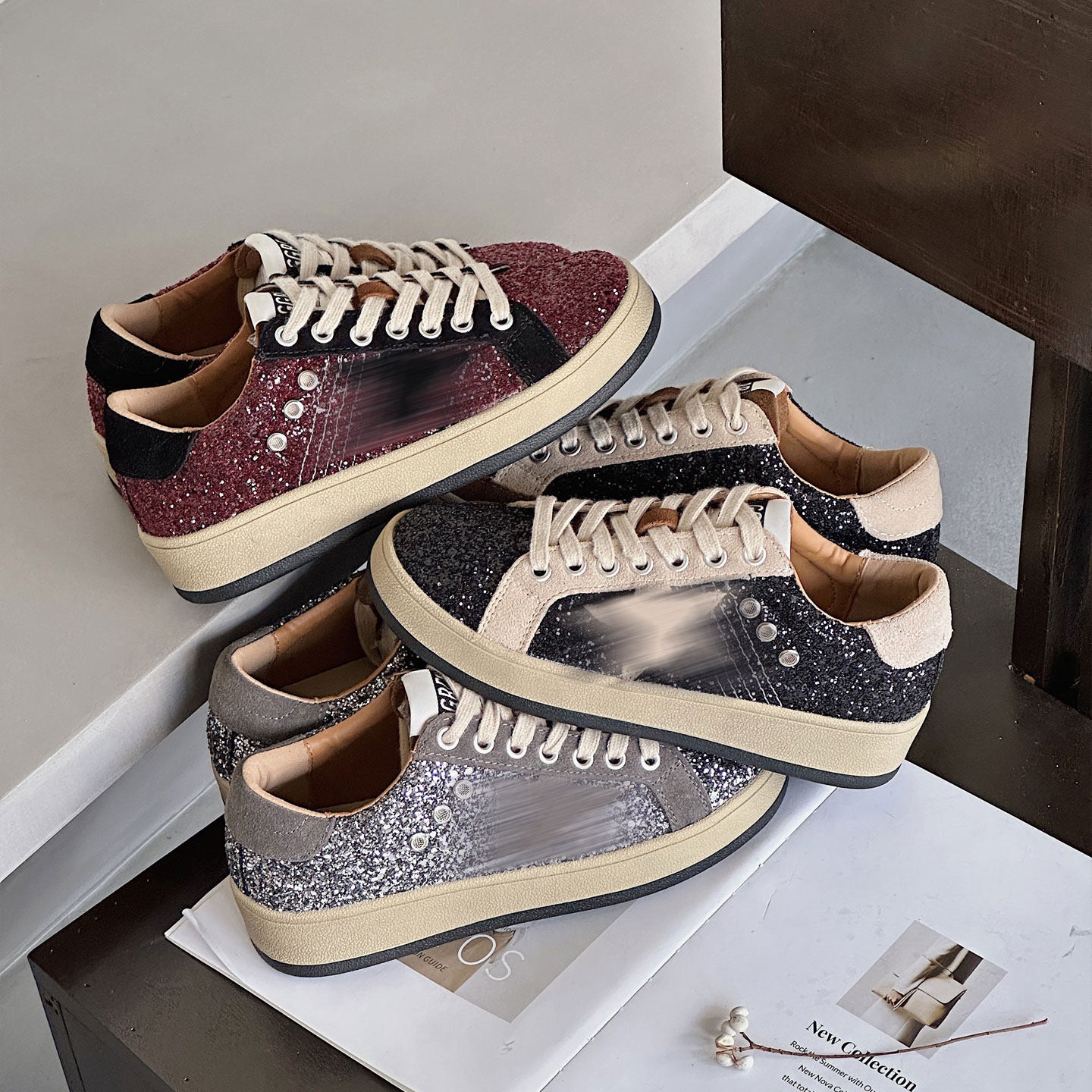 Women's Dirty Autumn Brushed Retro Star Fashion Sneakers
