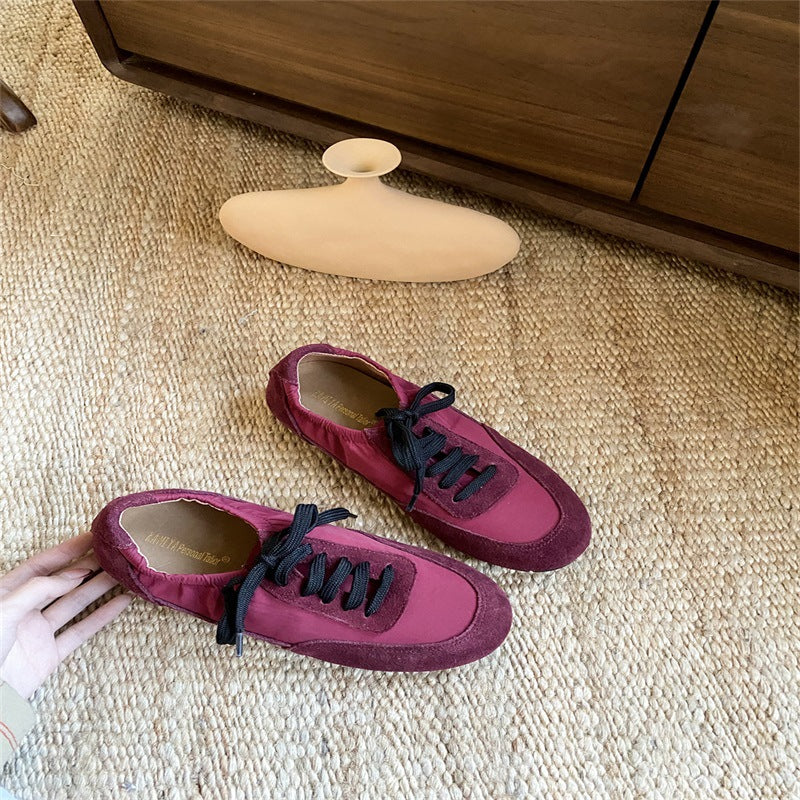 Women's Dress Spring Soft Bottom Square Toe Retro Sneakers