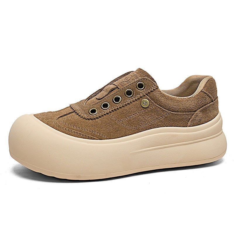 Women's Frosted Autumn Platform Height Increasing Simple Women's Casual Shoes