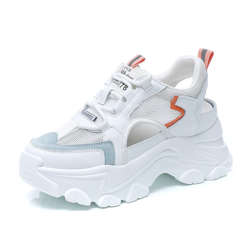 Women's Fashion Clunky Breathable Summer Hollow Pumps Sandals
