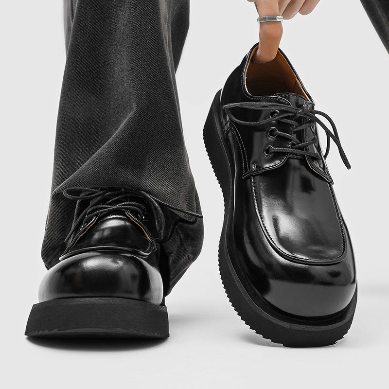 Men's Commuter Height Increased Lovers British Style Men's Business Leather Shoes