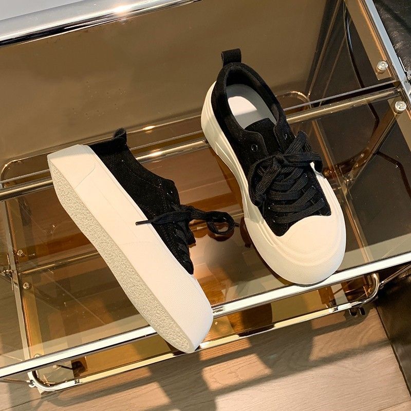 Women's Niche Platform Summer Vintage Fleece-lined Lightweight Women's Canvas Shoes