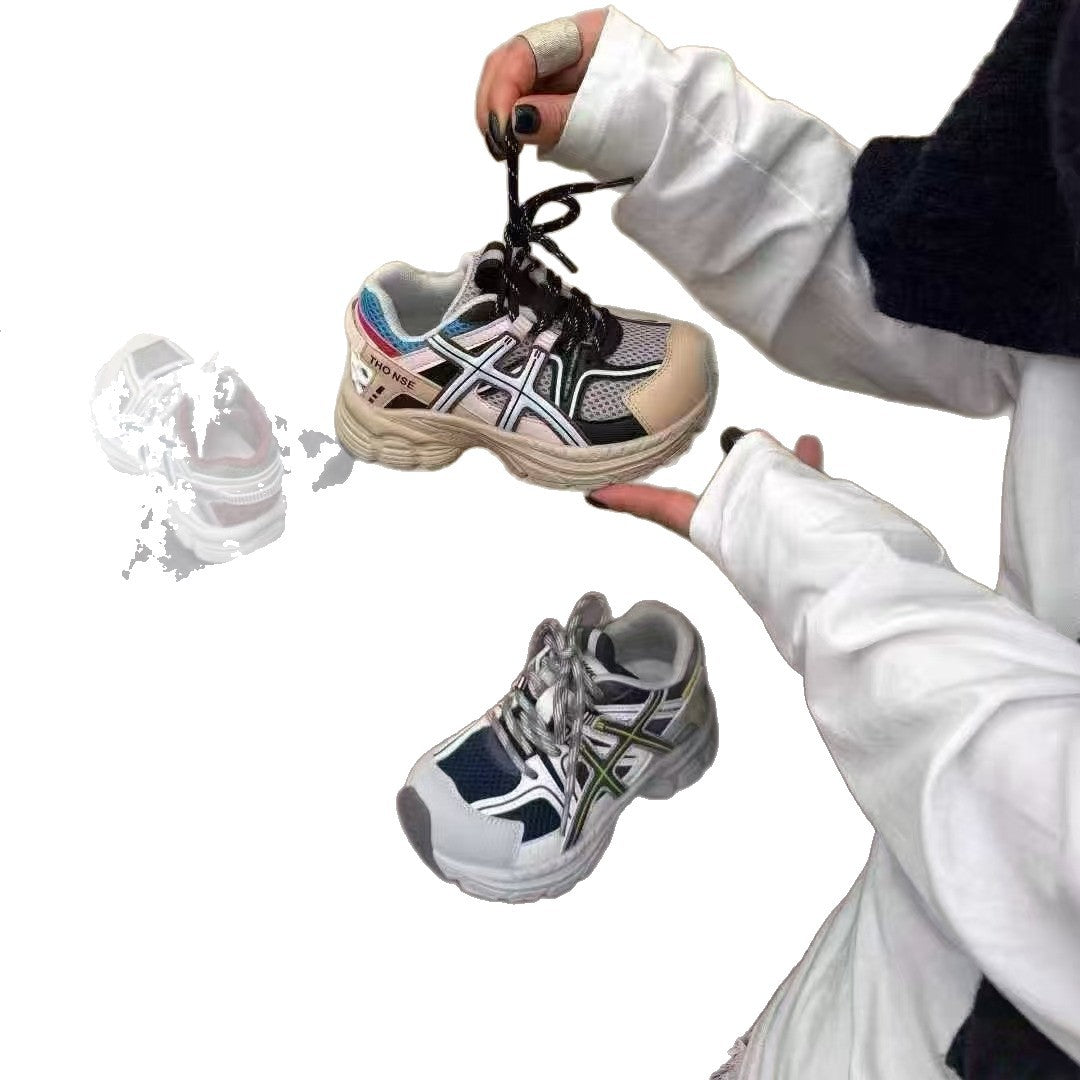 Spring Boys Color Matching Lightweight Velcro Children's Sports Shoes