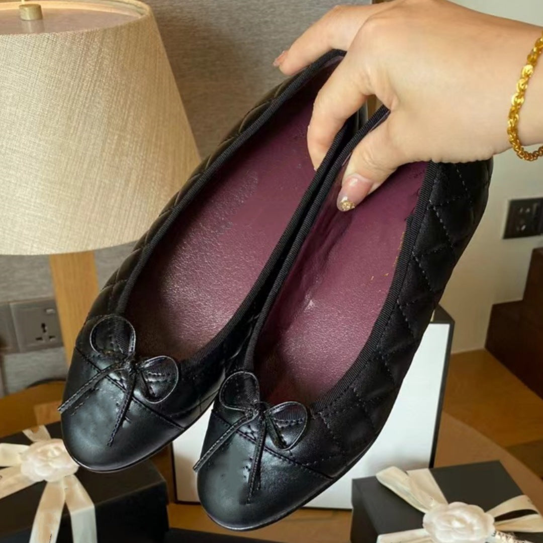 Women's Style Flat Pumps Low-cut Comfortable Round Women's Casual Shoes