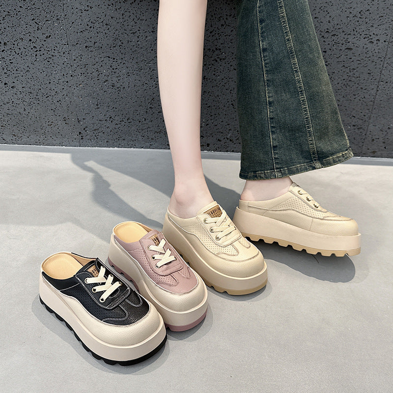Women's Summer Small Thick Sole Increased Toe Cap Slippers