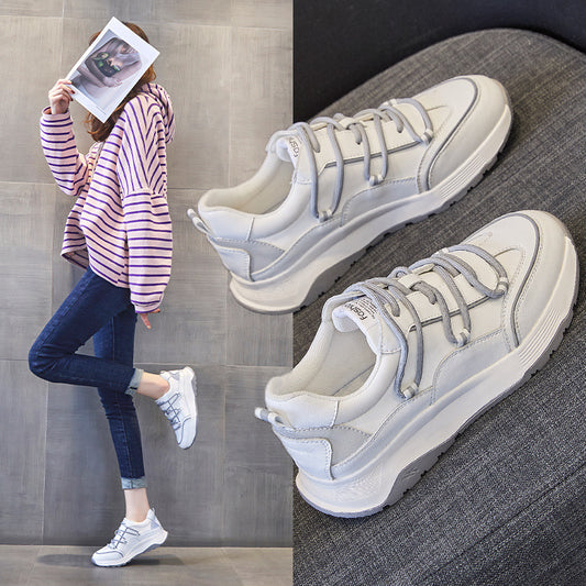 Women's Plus Size Dad Tide Genuine Flat Casual Shoes