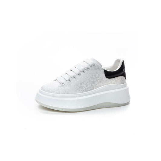 Women's White Spring Versatile Flat Elevator Fashion Women's Shoes