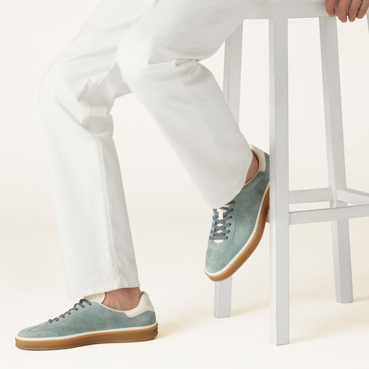 Men's German Training Cowhide Suede Platform Casual Shoes