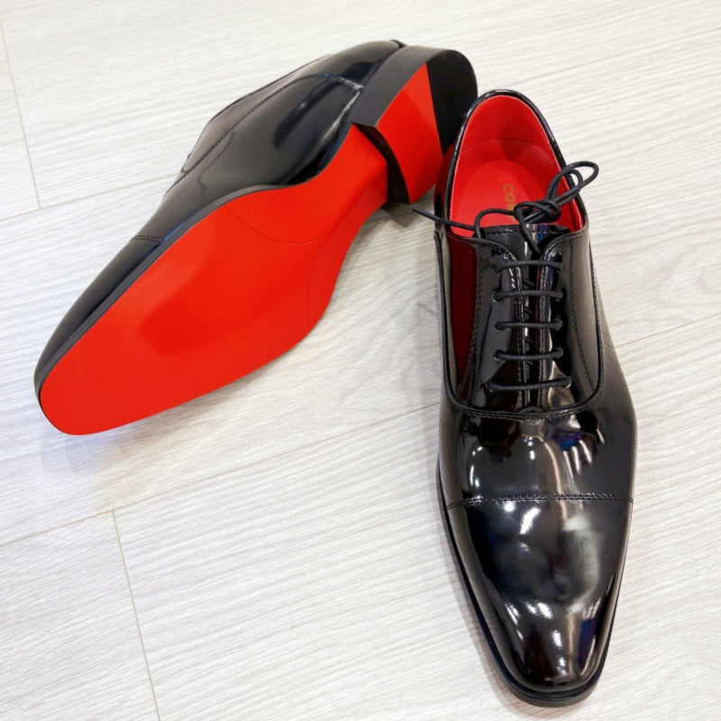 Men's Bottom Handmade High-grade Imported Slit Beads Men's Business Leather Shoes