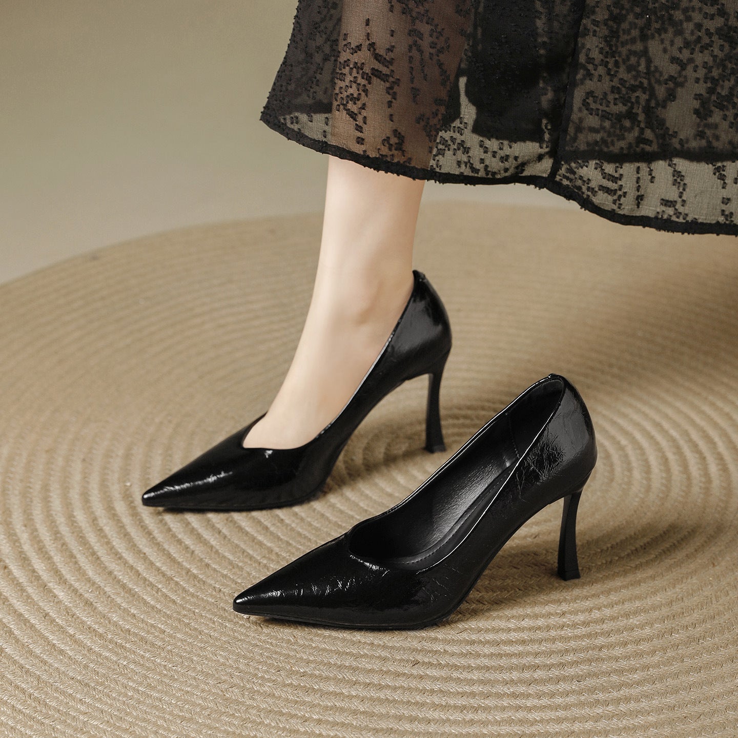 Women's Low-cut Pumps Spring Korean Style Professional Commute Pointed Toe Women's Fashion Shoes