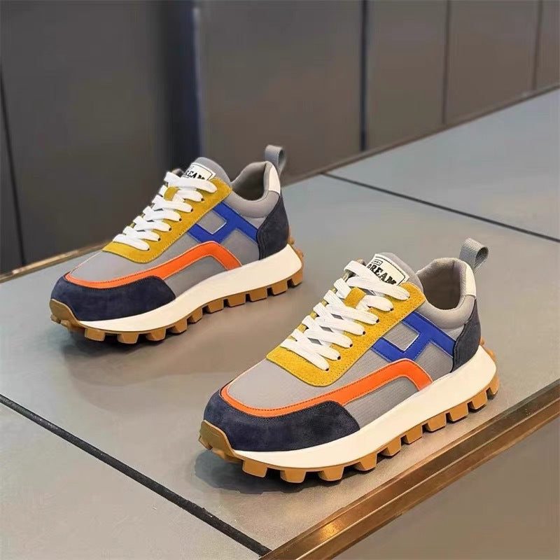 Men's Surface Breathable Solid Color Fashion Lightweight Korean Sports Men's Shoes