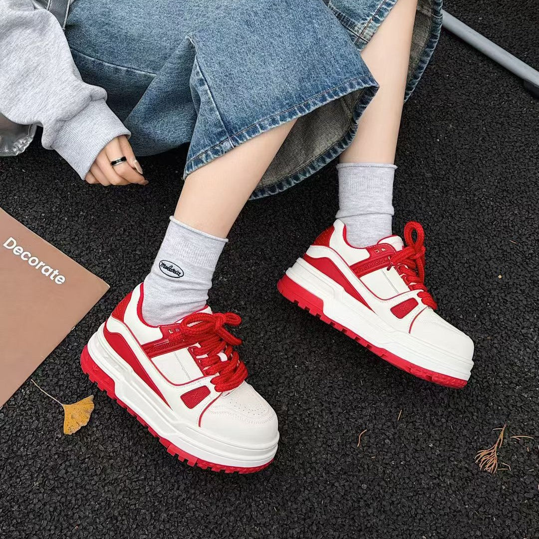 Women's Spring Small Heightened Easy Wear Color Women's Casual Shoes