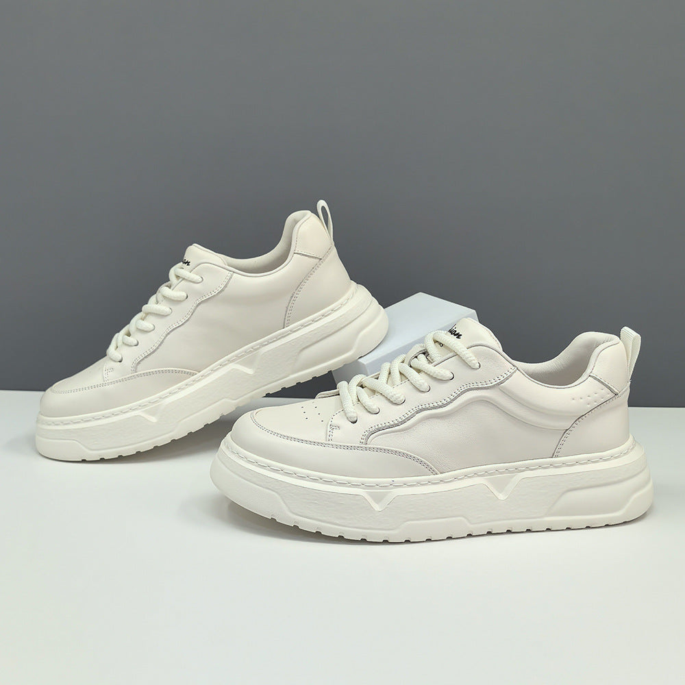 Men's First Layer Cowhide Board Fashionable Top Sneakers