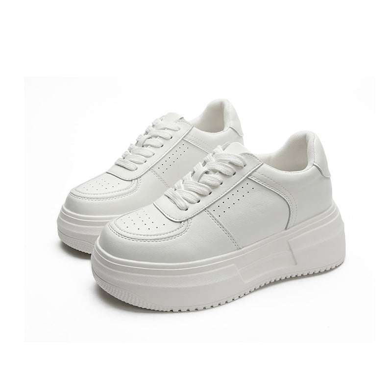 Women's White Autumn Sports Leisure Platform Board Women's Casual Shoes