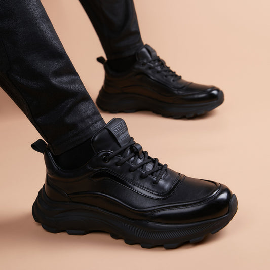 Men's Simple Retro Style Fashion Commuter Light Luxury Leather Shoes
