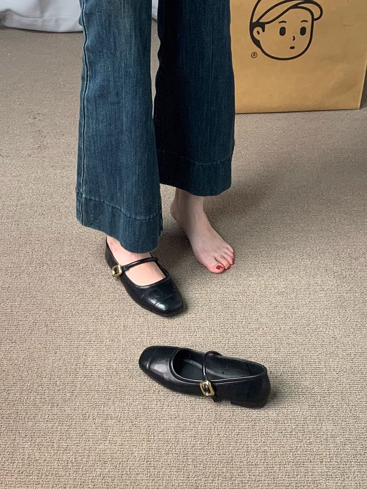 Retro Easy Matching Sier Summer French Vintage Women's Shoes