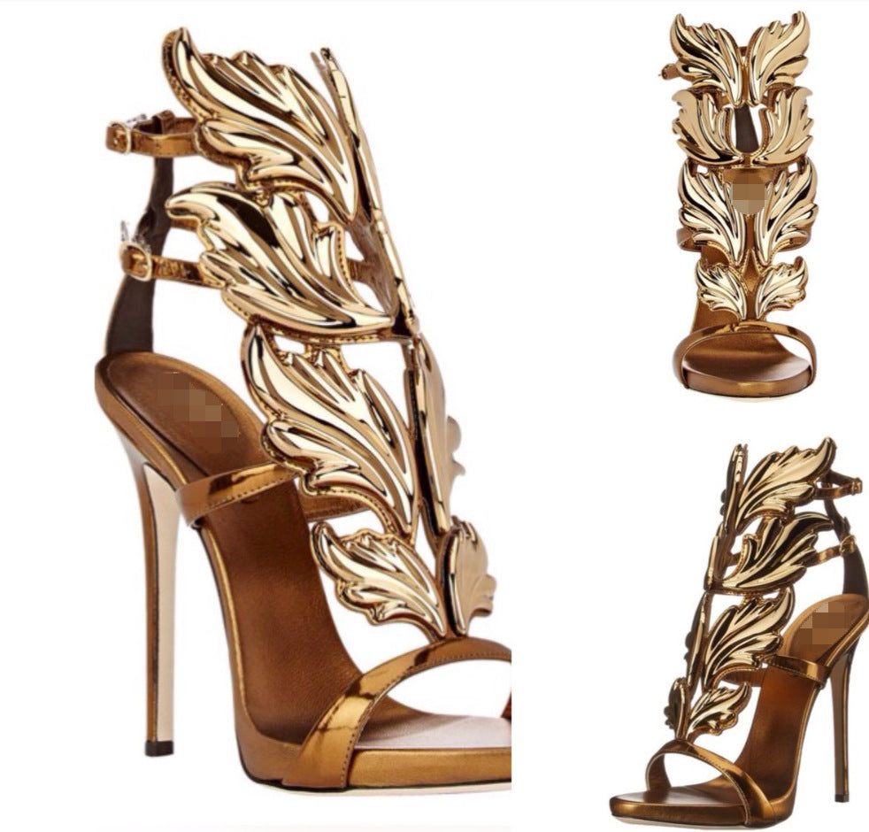 New Women's Runway Leaves Summer Roman Women's Fashion Shoes