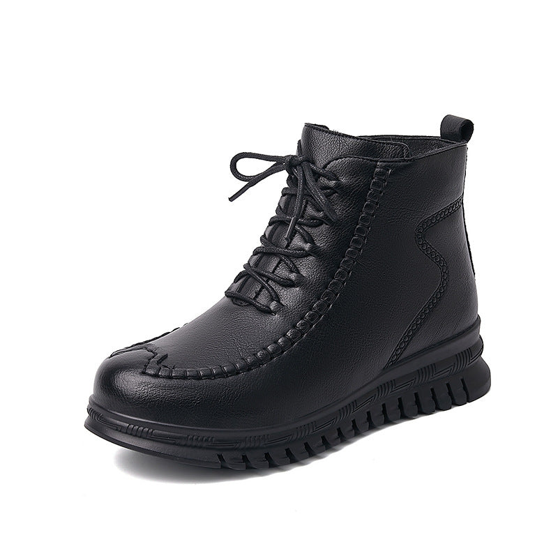 Women's Winter Wool Mother's Cotton Soft Bottom Fleece-lined Warm Leisure Women's Shoes