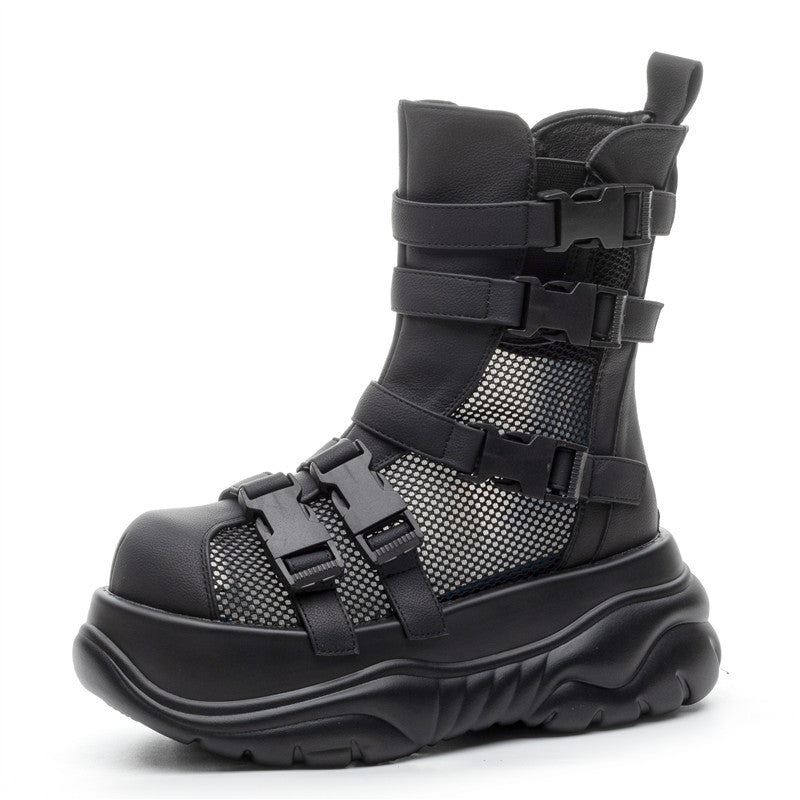 Summer Thick Bottom Hollow Hole Mesh Sandals